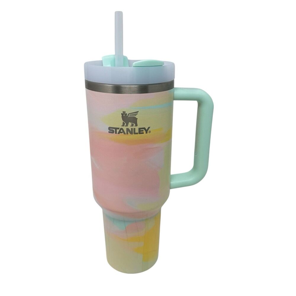 Stanley Quencher 40 Oz Tumbler Clean Slate Warm Serene Brushstrokes